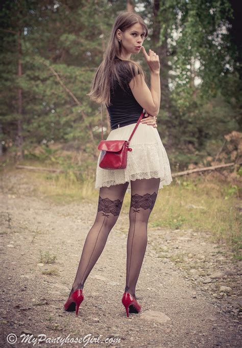 black stockings with suspenders